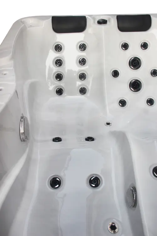 Basen ogrodowy zewnętrzny 3 osobowy JACUZZI - MODENA, ze schodkami i pokrywą biały SPA08
