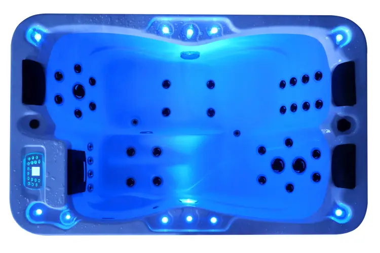 Basen ogrodowy zewnętrzny 3 osobowy JACUZZI - MODENA, ze schodkami i pokrywą biały SPA08