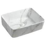 DALMA umywalka ceramiczna 48x13x38 cm, carrara MM517