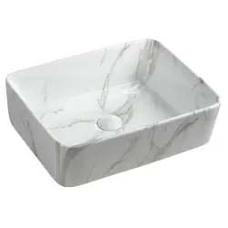 DALMA umywalka ceramiczna 48x13x38 cm, carrara MM517