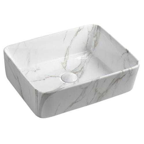 DALMA umywalka ceramiczna 48x13x38 cm, carrara MM517