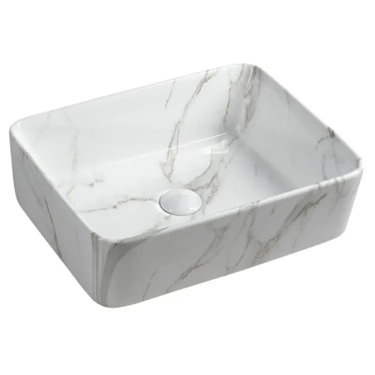DALMA umywalka ceramiczna 48x13x38 cm, carrara MM517