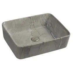 DALMA umywalka ceramiczna 48x13x38 cm, grigio MM513