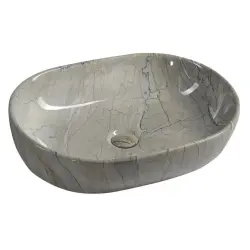DALMA umywalka ceramiczna 59x14x42 cm, grigio MM413