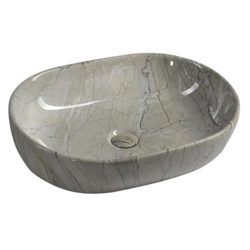 DALMA umywalka ceramiczna 59x14x42 cm, grigio MM413