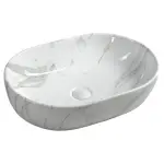 DALMA umywalka ceramiczna 59x14x42 cm, carrara MM417