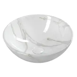 DALMA umywalka ceramiczna  ⌀42x16,5 cm carrara MM117