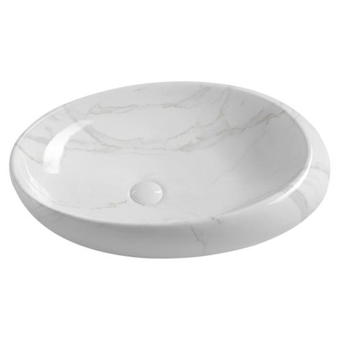 DALMA umywalka ceramiczna 68x44x16,5 cm carrara MM317