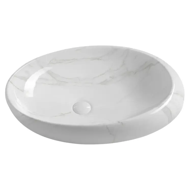 DALMA umywalka ceramiczna 68x44x16,5 cm carrara MM317