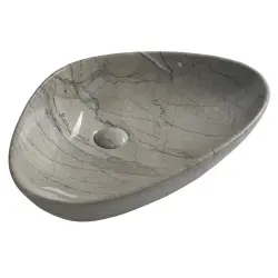 DALMA umywalka ceramiczna 58,5x39 cm  grigio MM213