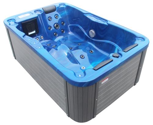 Basen ogrodowy zewnętrzny 3 osobowy JACUZZI - MODENA, ze schodkami i pokrywą, niebieski SPA09