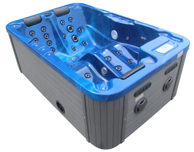 Basen ogrodowy zewnętrzny 3 osobowy JACUZZI - MODENA, ze schodkami i pokrywą, niebieski SPA09