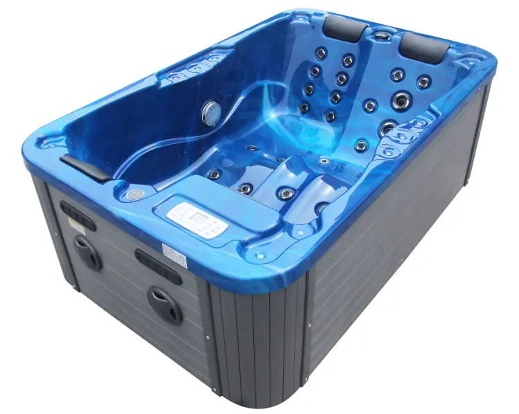 Basen ogrodowy zewnętrzny 3 osobowy JACUZZI - MODENA, ze schodkami i pokrywą, niebieski SPA09