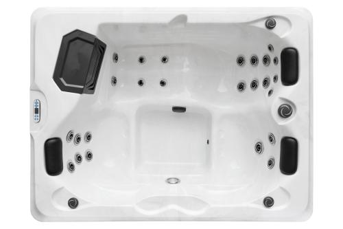 Basen ogrodowy zewnętrzny 3 osobowy JACUZZI - DIABLO, ze schodkami i pokrywą biały - SPA56