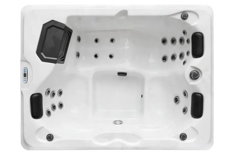 Basen ogrodowy zewnętrzny 3 osobowy JACUZZI - DIABLO, ze schodkami i pokrywą biały - SPA56
