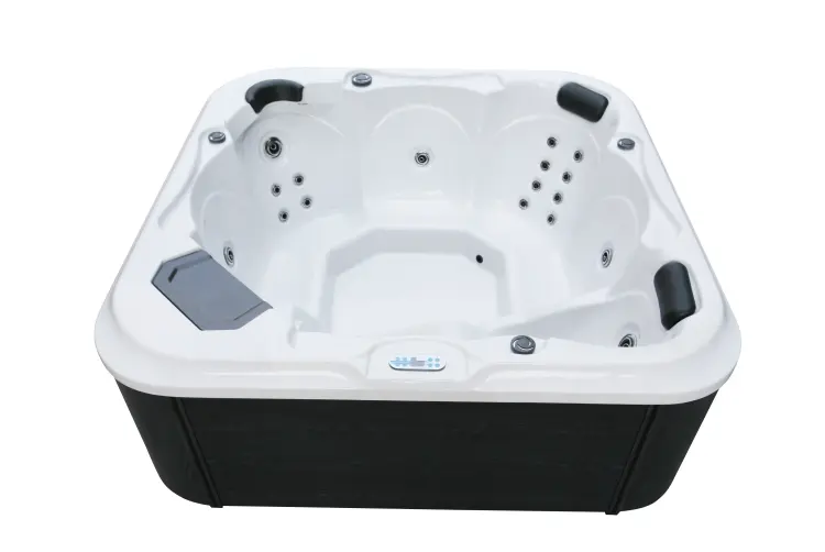 Basen ogrodowy zewnętrzny 6 osobowy JACUZZI - TYROL, ze schodkami i pokrywą, biały - SPA58