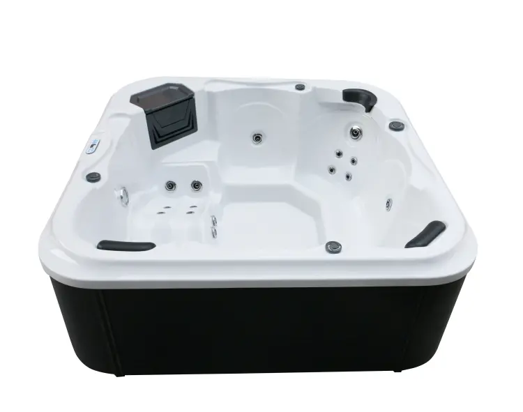 Basen ogrodowy zewnętrzny 6 osobowy JACUZZI - TYROL, ze schodkami i pokrywą, biały - SPA58