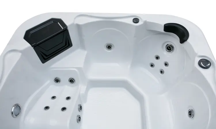 Basen ogrodowy zewnętrzny 6 osobowy JACUZZI - TYROL, ze schodkami i pokrywą, biały - SPA58