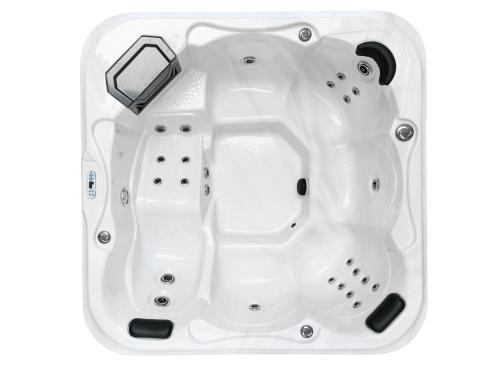 Basen ogrodowy zewnętrzny 6 osobowy JACUZZI - TYROL, ze schodkami i pokrywą, biały - SPA58