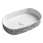 INFINITY OVAL umywalka ceramiczna nablatowa, 55x36cm, terrazzo 10NF65055-2L-TRZ