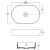 INFINITY OVAL umywalka ceramiczna nablatowa, 55x36cm, terrazzo 10NF65055-2L-TRZ wymiary