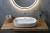 INFINITY OVAL umywalka ceramiczna nablatowa, 60x40 cm, terrazzo 10NF65060-2L-TRZ wizualizacja