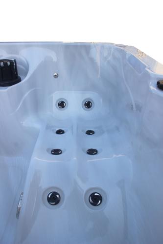 Basen ogrodowy zewnętrzny 5 osobowy JACUZZI - PALMA, z pokrywą i schodkami biały marmur SPA14