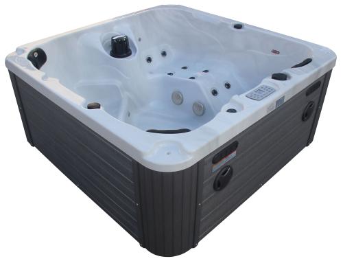 Basen ogrodowy zewnętrzny 5 osobowy JACUZZI - PALMA, z pokrywą i schodkami biały marmur SPA14