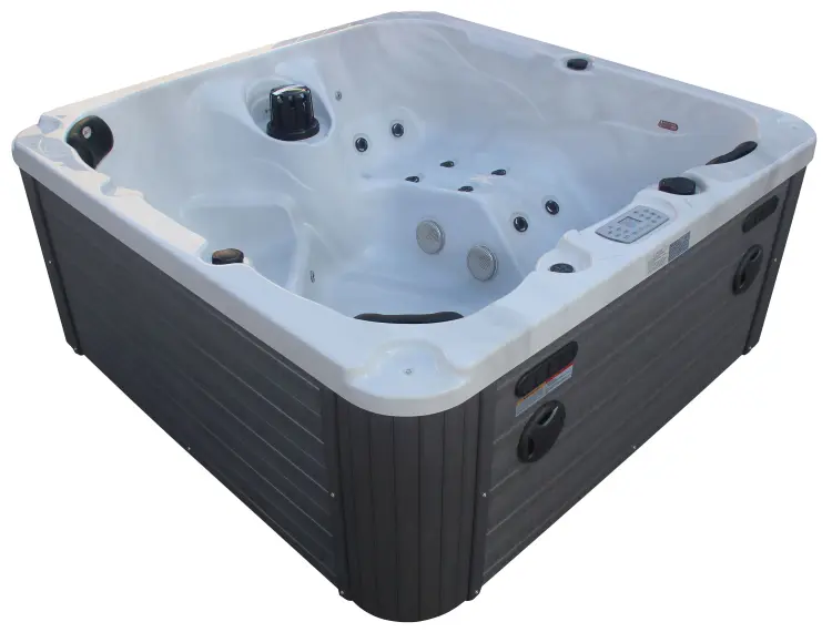 Basen ogrodowy zewnętrzny 5 osobowy JACUZZI - PALMA, z pokrywą i schodkami biały marmur SPA14