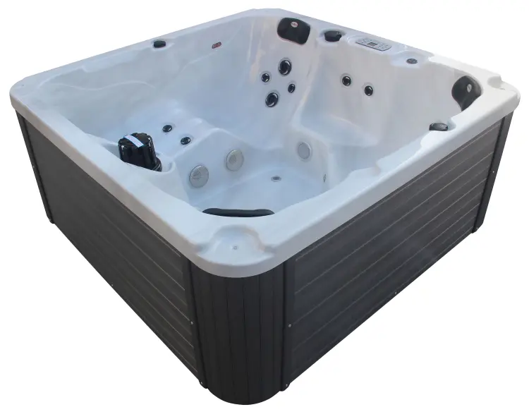 Basen ogrodowy zewnętrzny 5 osobowy JACUZZI - PALMA, z pokrywą i schodkami biały marmur SPA14
