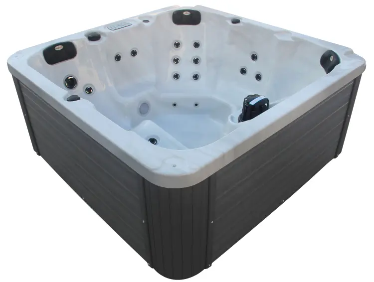 Basen ogrodowy zewnętrzny 5 osobowy JACUZZI - PALMA, z pokrywą i schodkami biały marmur SPA14