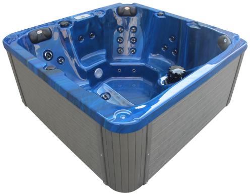 Basen ogrodowy zewnętrzny 5 osobowy JACUZZI - PALMA, z pokrywą i schodkami biały marmur SPA15