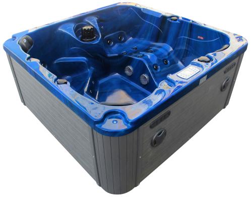 Basen ogrodowy zewnętrzny 5 osobowy JACUZZI - PALMA, z pokrywą i schodkami biały marmur SPA15