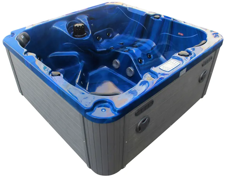 Basen ogrodowy zewnętrzny 5 osobowy JACUZZI - PALMA, z pokrywą i schodkami biały marmur SPA15