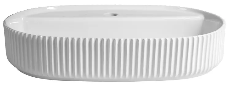SINTESI umywalka ceramiczna nablatowa, 60x40 cm, biały 10SI65060 bok