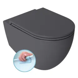 INFINITY miska WC wisząca, Rimless, 36,5x53cm, antracyt 10NF02005-2C