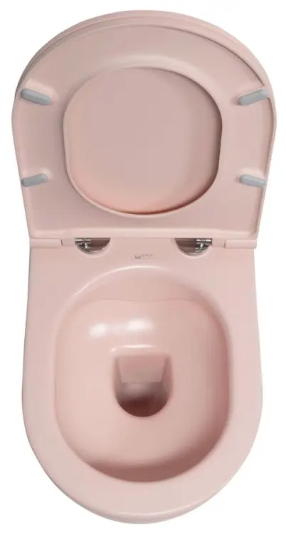 INFINITY miska WC wisząca, Rimless, 36,5x53cm, salmon 10NF02005-2S z góry