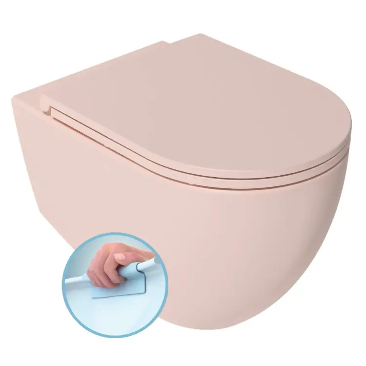 INFINITY miska WC wisząca, Rimless, 36,5x53cm, salmon 10NF02005-2S