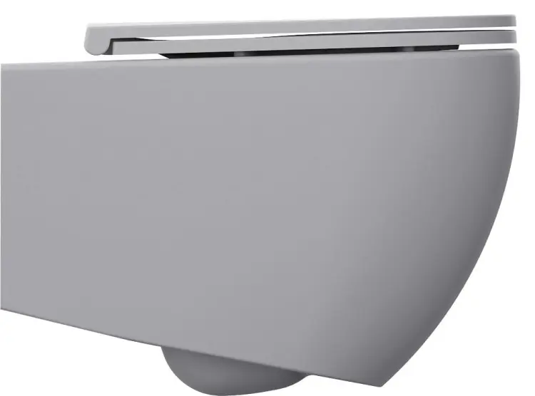 INFINITY miska WC wisząca, Rimless, 36,5x53cm, stone grey 10NF02005-2V zbok