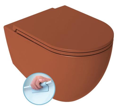 INFINITY miska WC wisząca, Rimless, 36,5x53cm, terracotta 10NF02005-2U