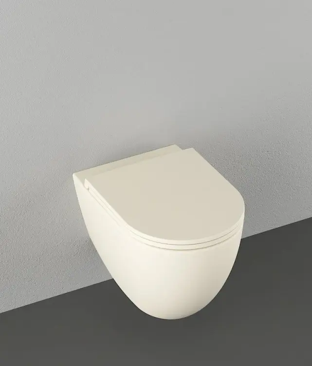 INFINITY miska WC wisząca, Rimless, 36,5x53cm, Ivory 10NF02005-2K zamontowany