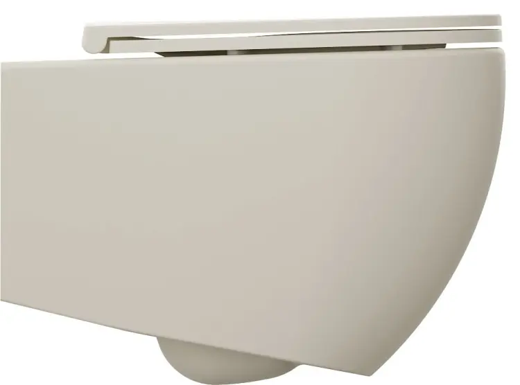 INFINITY miska WC wisząca, Rimless, 36,5x53cm, Ivory 10NF02005-2K  bokiem