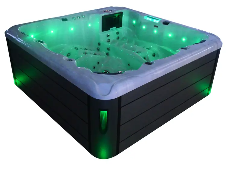 Basen ogrodowy zewnętrzny 5 osobowy JACUZZI - HAWAI, z pokrywą i schodkami biały marmur SPA16