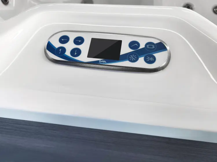 Basen ogrodowy zewnętrzny 5 osobowy JACUZZI - ROVINJ, z pokrywą i schodkami biała SPA32