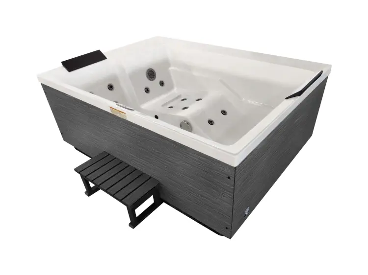 Basen ogrodowy zewnętrzny 2 osobowy JACUZZI - KORFU, z pokrywą i schodkami biała SPA34