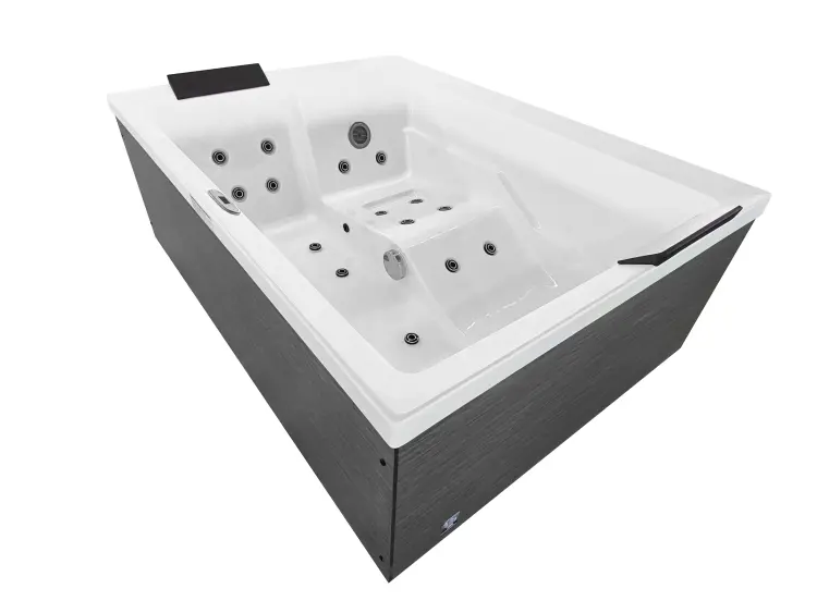 Basen ogrodowy zewnętrzny 2 osobowy JACUZZI - KORFU, z pokrywą i schodkami biała SPA34