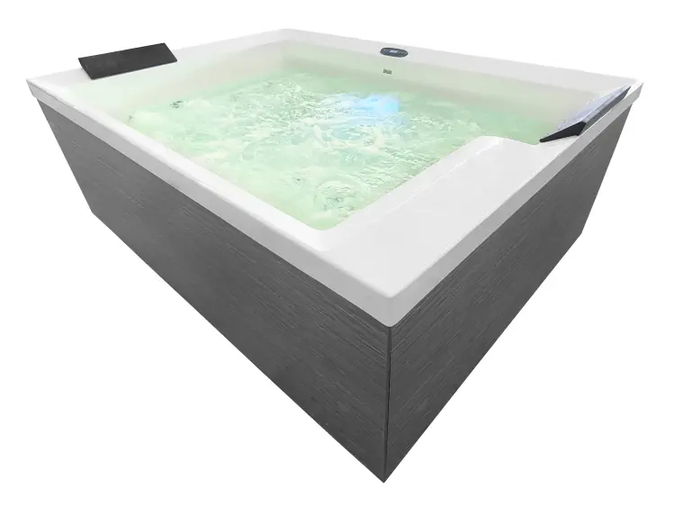 Basen ogrodowy zewnętrzny 2 osobowy JACUZZI - KORFU, z pokrywą i schodkami biała SPA34