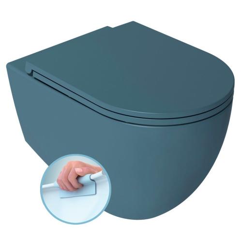 INFINITY miska WC wisząca, Rimless, 36,5x53cm, Petrol mat 10NF02004-2P