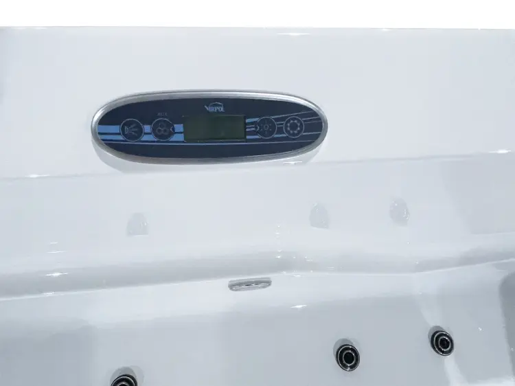 Basen ogrodowy zewnętrzny 2 osobowy JACUZZI - ZADAR, z pokrywą i schodkami niebieski marmur SPA35