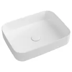 INFINITY RECTANGLE umywalka ceramiczna nablatowa 50x36 cm, biała 10NF65050